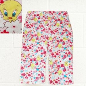 Tweety Bird Pink Floral Sleep and Lounge Pants - Size 2X (18-20W)